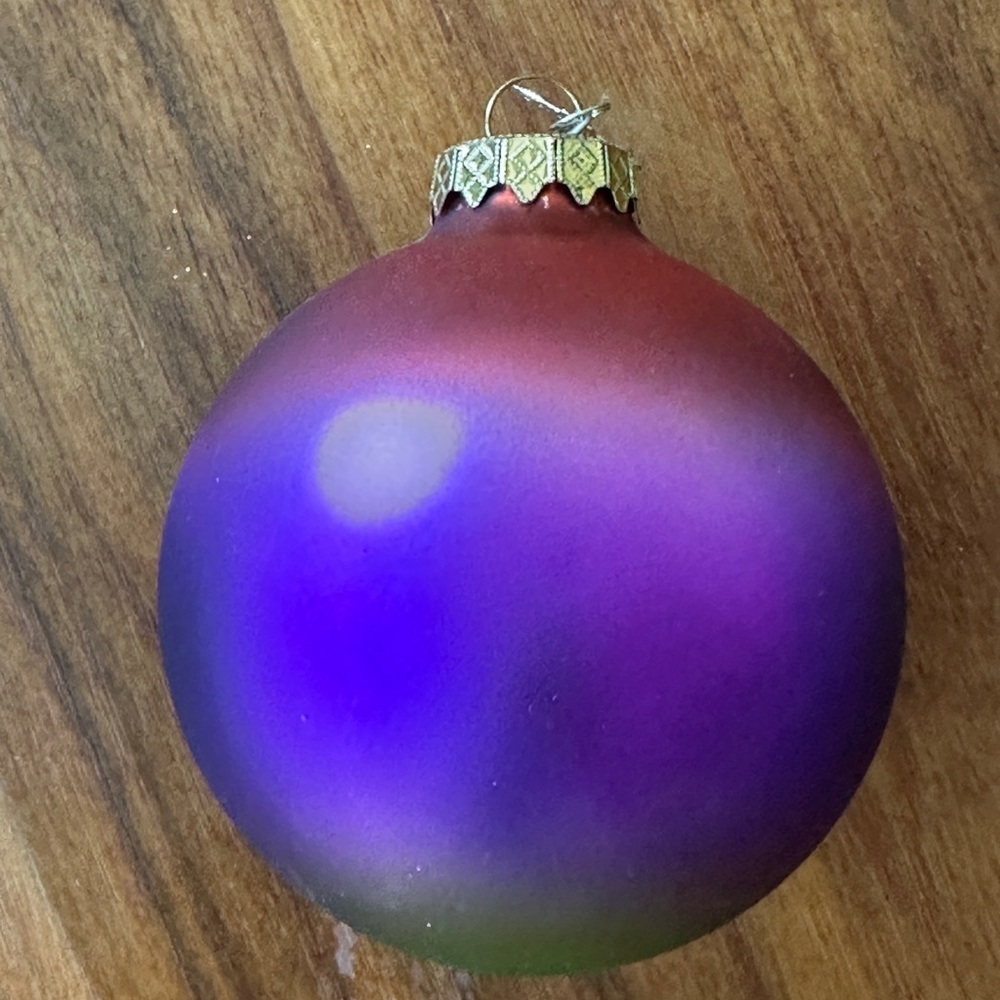 Bronners Hungary hand painted glass Halloween Gradient Ornament wOwl and Ghost - Picture 5 of 5